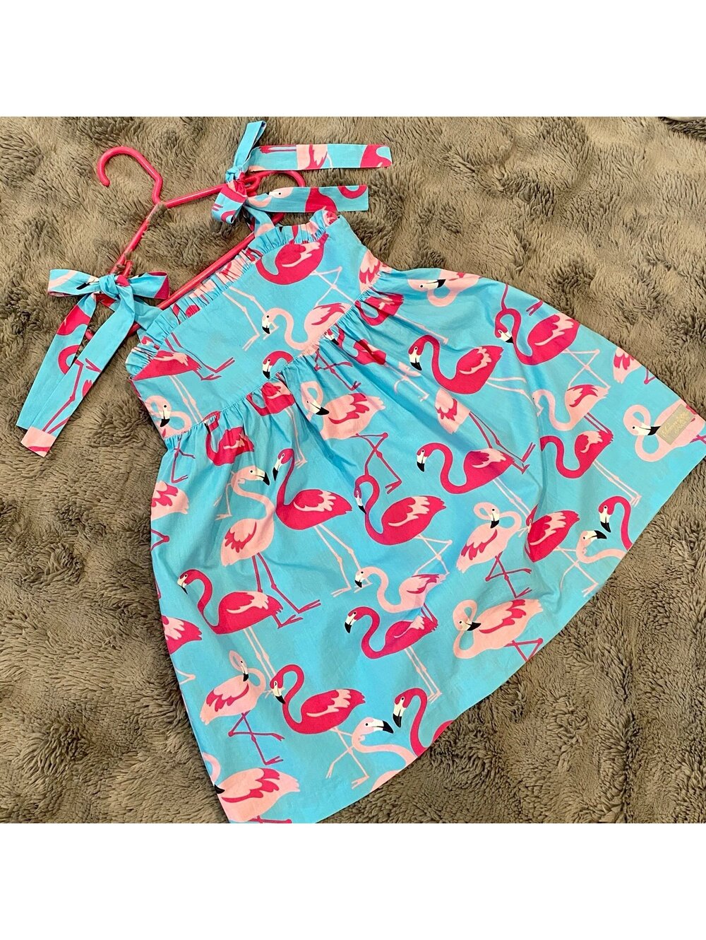 Eleanor Rose Flamingo Dress Size 6-7 Seaside